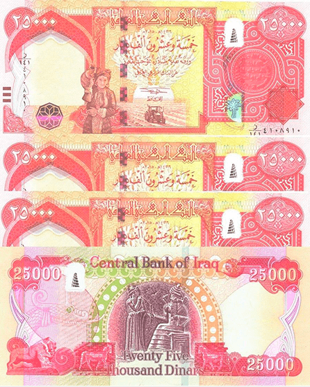 イラクディナール紙幣